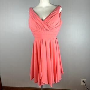 Christina Wu Celebrations Bridesmaid Dress - Coral - Sz 12